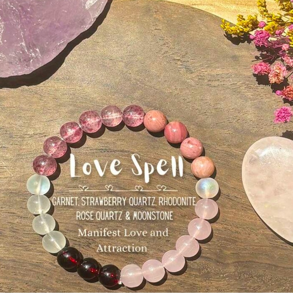 Love Spell Pink and White Beaded Bracelet​
